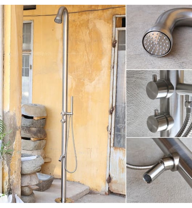 Sen cây tắm đứng nóng lạnh đặt sàn ngoài trời Kanly KLS9003 