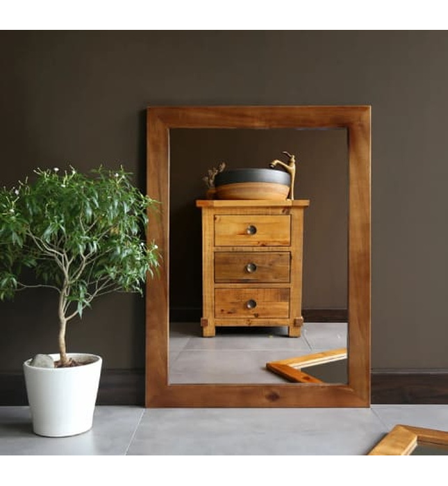 Gương soi khung bằng gỗ treo tường Kanly PK21.02