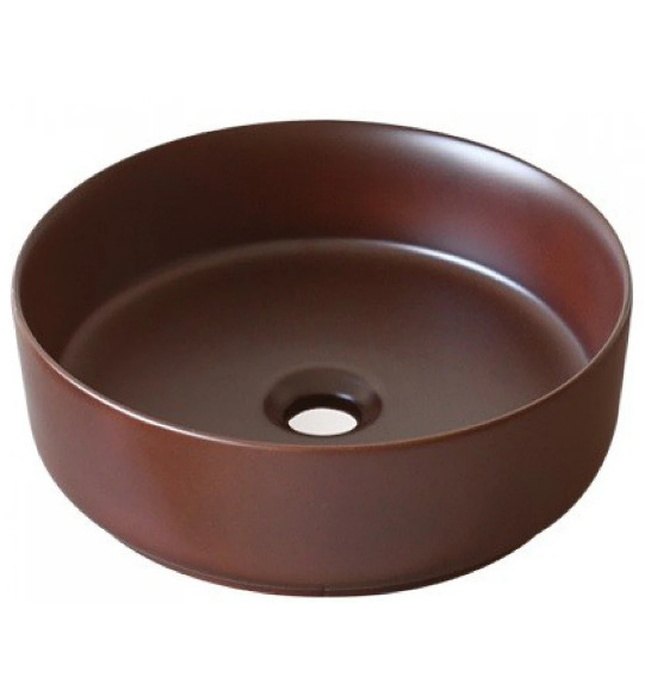 Chậu lavabo đặt bàn sứ tròn màu nâu Kanly SU521 