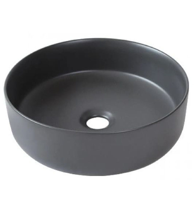 Chậu lavabo đặt bàn sứ tròn màu xám Kanly SU527