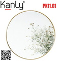 Gương soi tròn khung bằng đồng treo tường Kanly PK11.01
