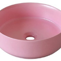 Chậu lavabo đặt bàn sứ tròn màu hồng Kanly SU520 