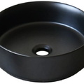 Chậu lavabo đặt bàn sứ tròn màu đen Kanly SU522 
