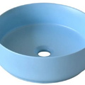 Chậu lavabo đặt bàn sứ tròn màu xanh da trời Kanly SU525 