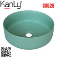 Chậu lavabo đặt bàn sứ tròn màu xanh ngọc Kanly SU526 