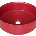 Chậu lavabo đặt bàn sứ tròn màu đỏ Kanly SU528 