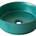 Chậu lavabo đặt bàn sứ tròn màu xanh lá Kanly SU529 