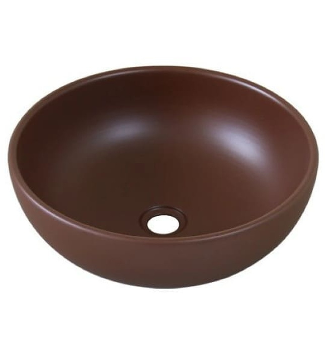 Chậu lavabo đặt bàn sứ tròn màu nâu Kanly SU511 