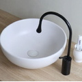 Chậu lavabo đặt bàn sứ tròn màu trắng Kanly SU513 