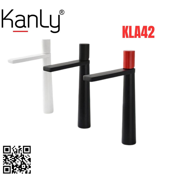 Vòi lavabo màu đen nóng lạnh Kanly KLA42