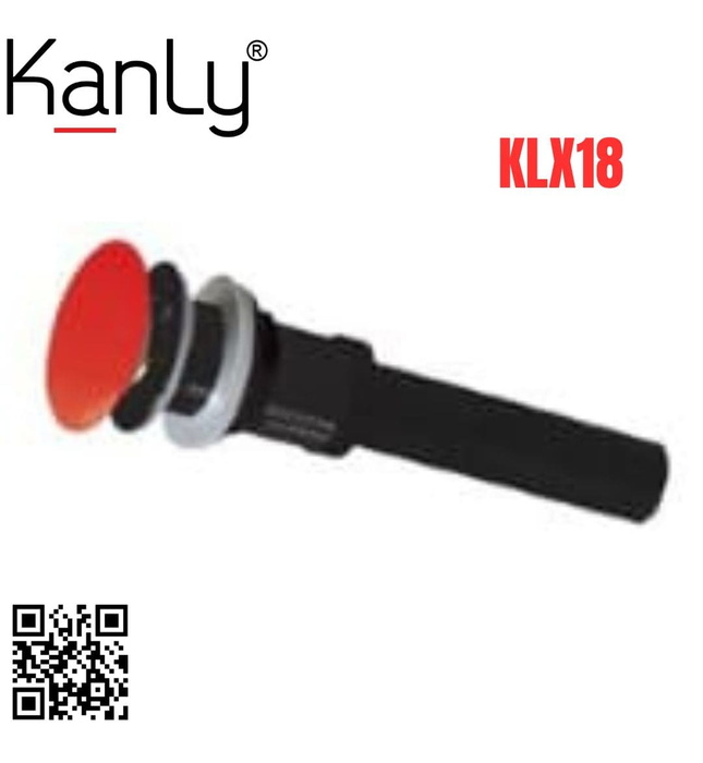 Đầu xả lavabo sứ màu đỏ Kanly KLX18 