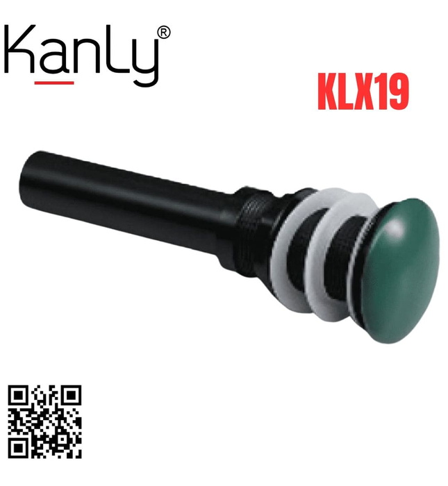 Đầu xả lavabo sứ màu xanh lá Kanly KLX19 