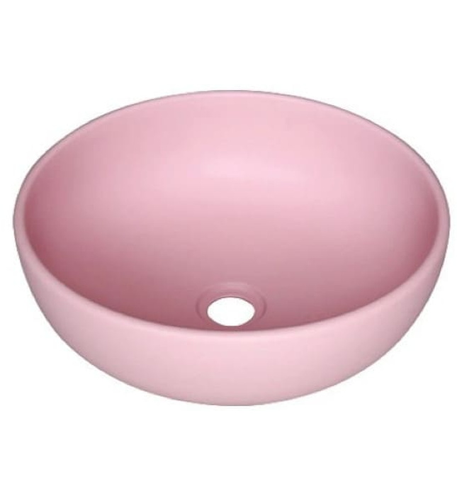 Chậu lavabo đặt bàn sứ tròn màu hồng Kanly SU510