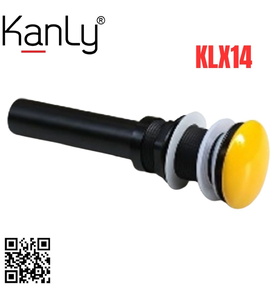 Đầu xả lavabo sứ màu vàng Kanly KLX14 