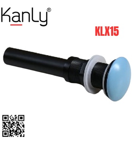 Đầu xả lavabo sứ màu xanh dương Kanly KLX15 