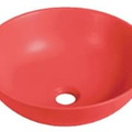 Chậu lavabo đặt bàn sứ tròn màu đỏ Kanly SU518