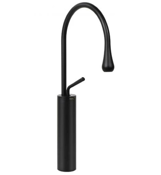 Vòi lavabo nóng lạnh màu đen thân cao Kanly GCC21B 