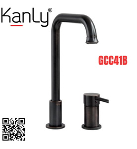 Vòi lavabo nóng lạnh màu đen âm bàn Kanly GCC41B 