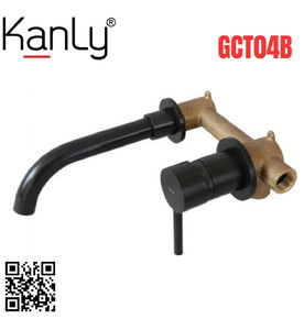 Vòi chậu lavabo nóng lạnh gắn tường Kanly GCT04B 
