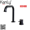 Vòi lavabo nóng lạnh màu đen âm bàn Kanly GCC40B 