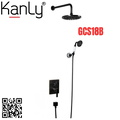 Sen tắm âm tường nóng lạnh bằng đồng màu đen Kanly GCS75B 