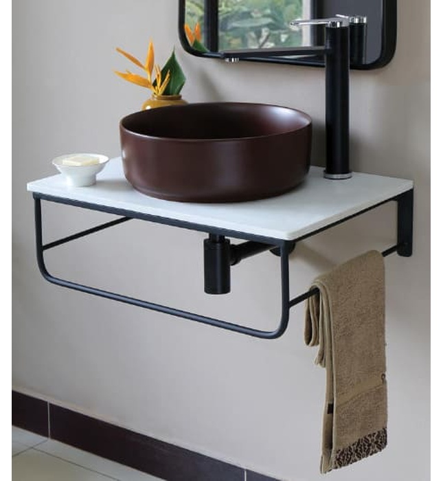 Chân kệ sắt đặt chậu lavabo mặt đá tự nhiên Kanly FW06.03