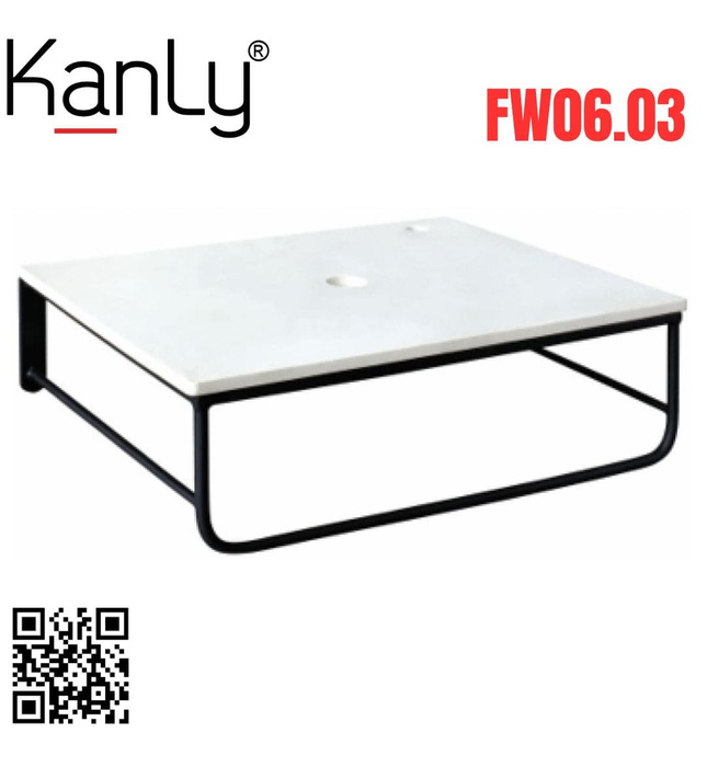 Chân kệ sắt đặt chậu lavabo mặt đá tự nhiên Kanly FW06.03