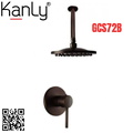 Sen tắm âm tường nóng lạnh bằng đồng màu đen Kanly GCS72B 