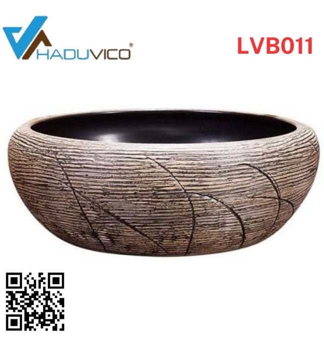 Chậu lavabo dương bàn sứ mỹ thuật Haduvico LVB011