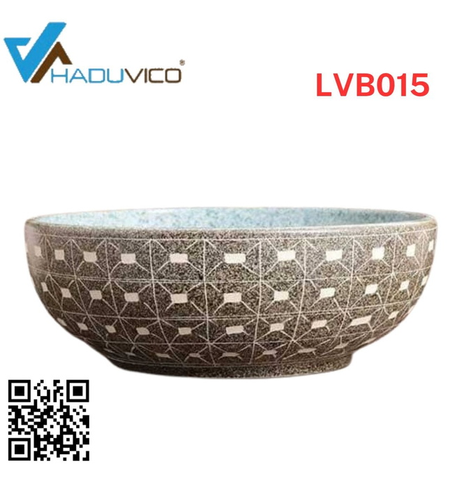 Chậu lavabo dương bàn sứ mỹ thuật Haduvico LVB015