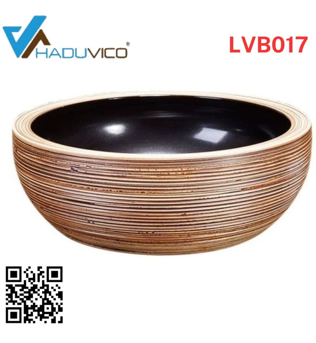 Chậu lavabo dương bàn sứ mỹ thuật Haduvico LVB017
