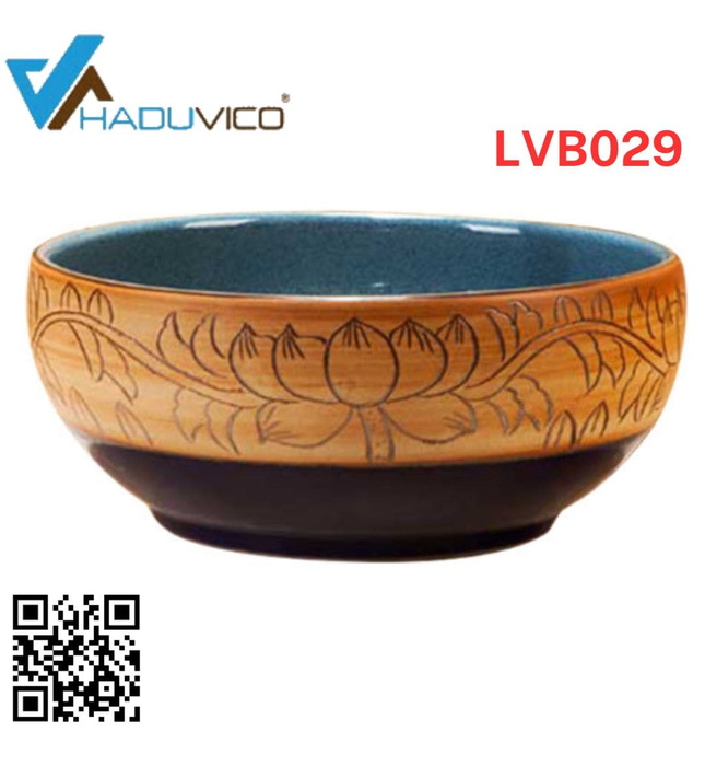 Chậu lavabo dương bàn sứ mỹ thuật Haduvico LVB029