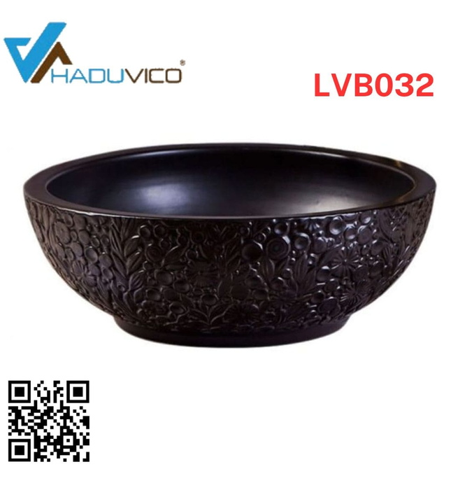 Chậu lavabo dương bàn sứ mỹ thuật Haduvico LVB032 