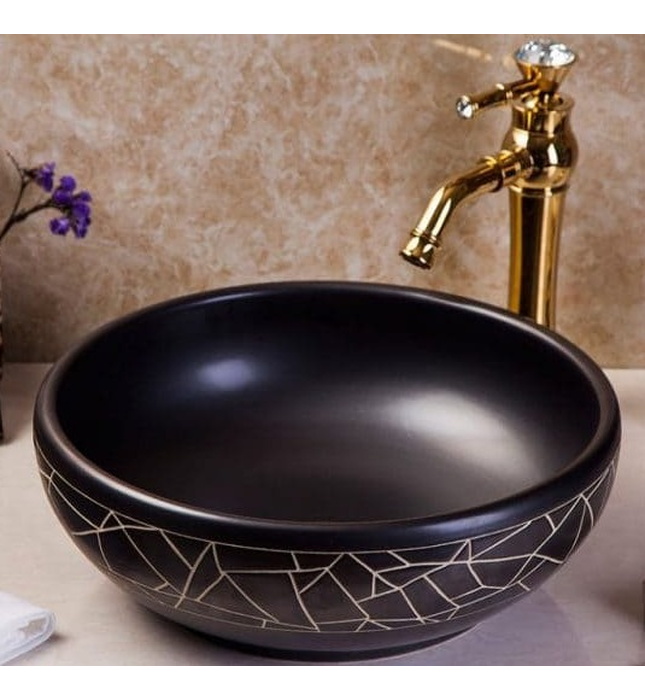 Chậu lavabo dương bàn sứ mỹ thuật Haduvico LVB043