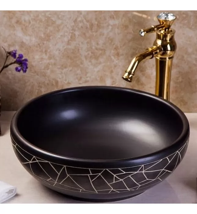 Chậu lavabo dương bàn sứ mỹ thuật Haduvico LVB043