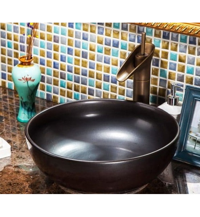 Chậu lavabo dương bàn sứ mỹ thuật Haduvico LVB045