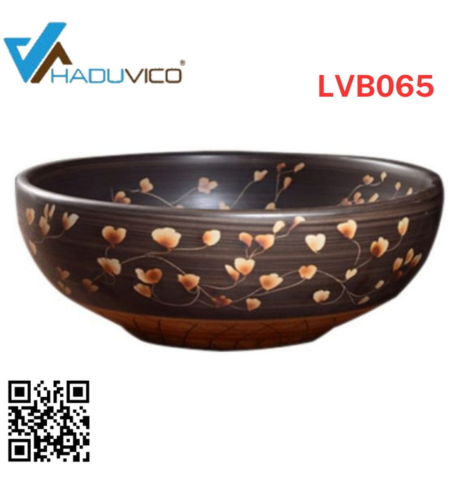 Chậu lavabo đặt bàn sứ mỹ thuật Haduvico LVB065