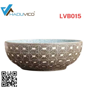 Chậu lavabo dương bàn sứ mỹ thuật Haduvico LVB015