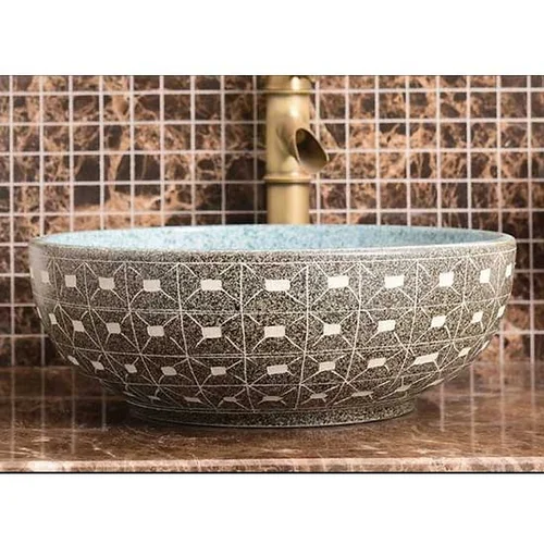 Chậu lavabo dương bàn sứ mỹ thuật Haduvico LVB015