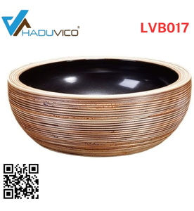 Chậu lavabo dương bàn sứ mỹ thuật Haduvico LVB017
