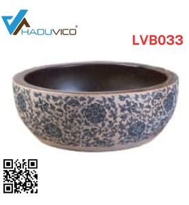 Chậu lavabo dương bàn sứ mỹ thuật Haduvico LVB033
