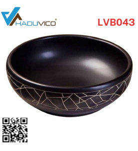 Chậu lavabo dương bàn sứ mỹ thuật Haduvico LVB043