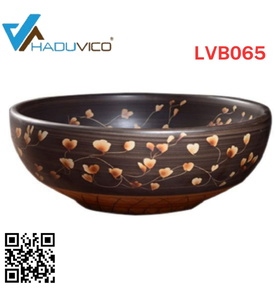 Chậu lavabo đặt bàn sứ mỹ thuật Haduvico LVB065
