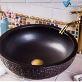 Chậu lavabo dương bàn sứ mỹ thuật Haduvico LVB032 