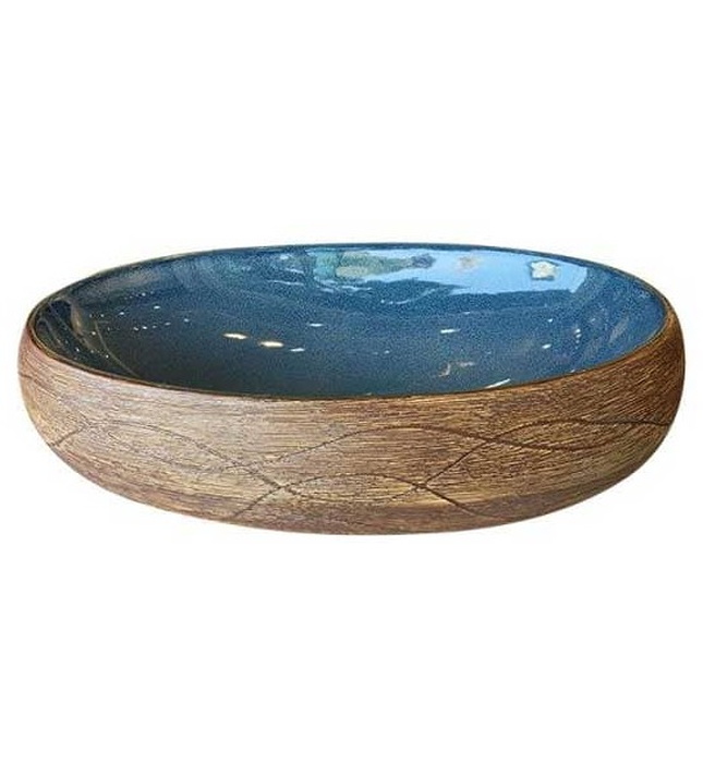 Chậu lavabo dương bàn sứ mỹ thuật Haduvico LVB003