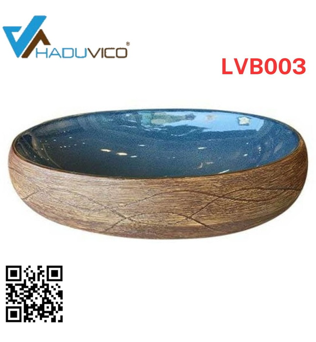 Chậu lavabo dương bàn sứ mỹ thuật Haduvico LVB003