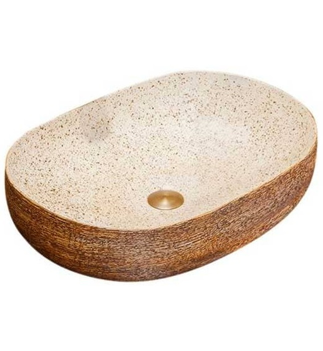 Chậu lavabo dương bàn sứ mỹ thuật Haduvico LVB004