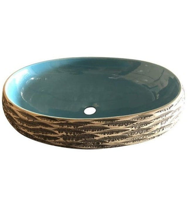 Chậu lavabo dương bàn sứ mỹ thuật Haduvico LVB005