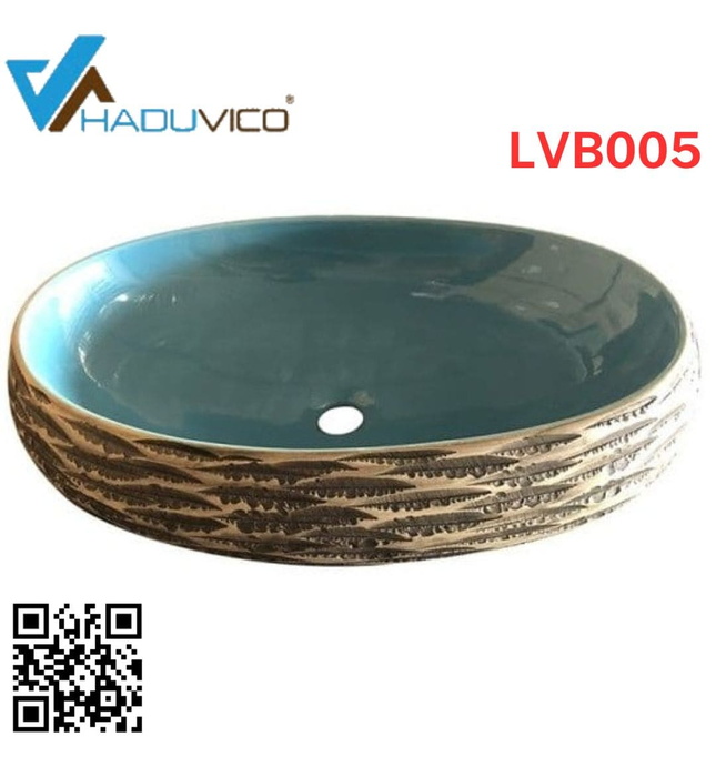Chậu lavabo dương bàn sứ mỹ thuật Haduvico LVB005