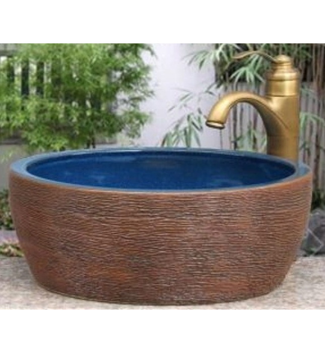Chậu lavabo dương bàn sứ mỹ thuật Haduvico LVB018